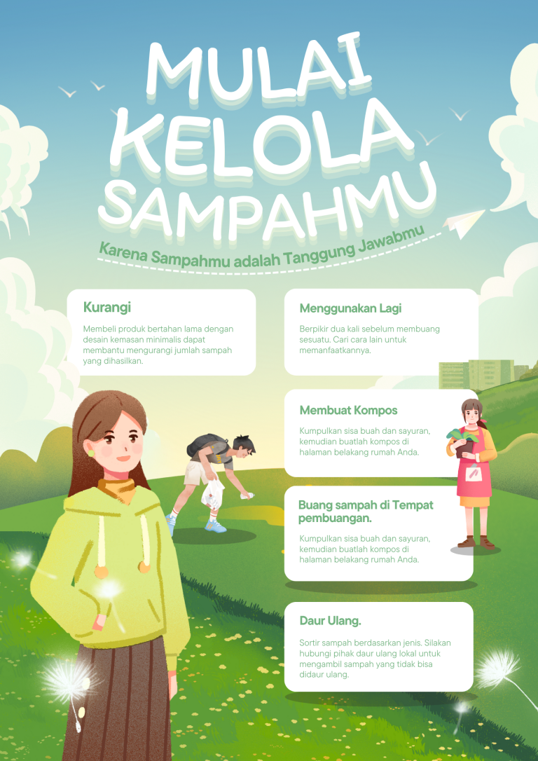 Poster Perilaku Hidup Bersih dan Sehat Ilustratif Biru Ungu (2)